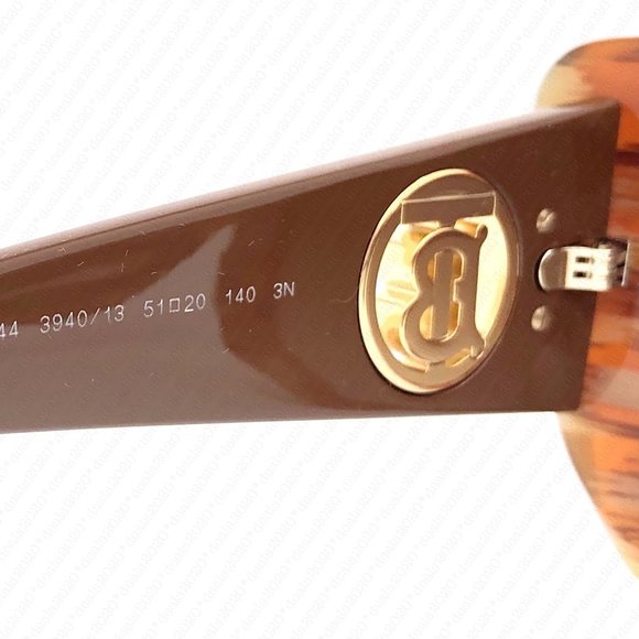 New Burberry Daisy BE4344 394013 51mm Spotted Brown Sunglasses - Picture 12 of 12